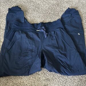 Lululemon Navy Blue dance studio joggers
